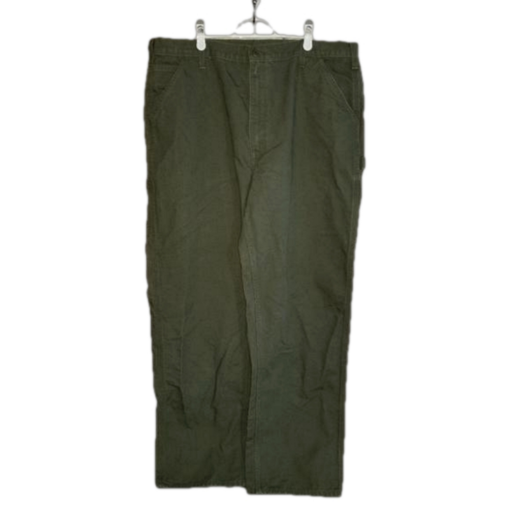 Carhartt Carpenter Work Pants Green Dungaree Fit Label Reads Size 40x34*